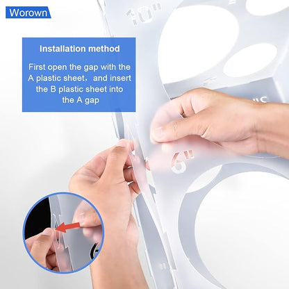 Worown Large Collapsible Balloon Sizer Box, 18 Holes White Plastic Cube - Image 4