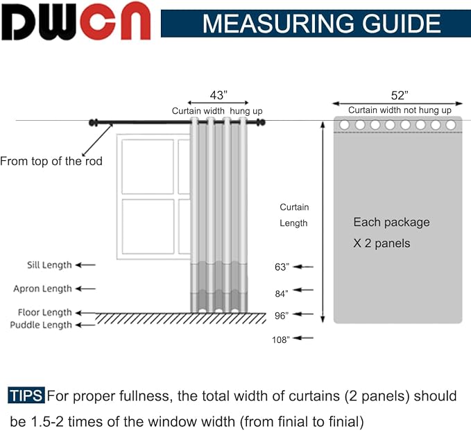 DWCN Blackout Curtains for Bedroom - Image 8