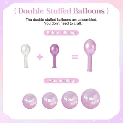 Pink and Purple Balloon Arch Kit - Image 6