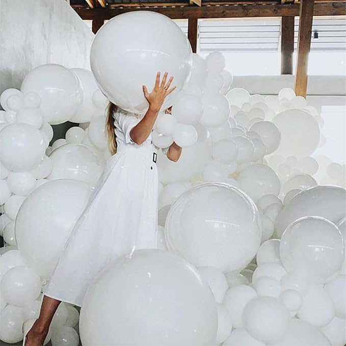 24pcs 18 Inch Big White Balloons Latex Round Balloons Giant White Balloon Jumbo - Image 6