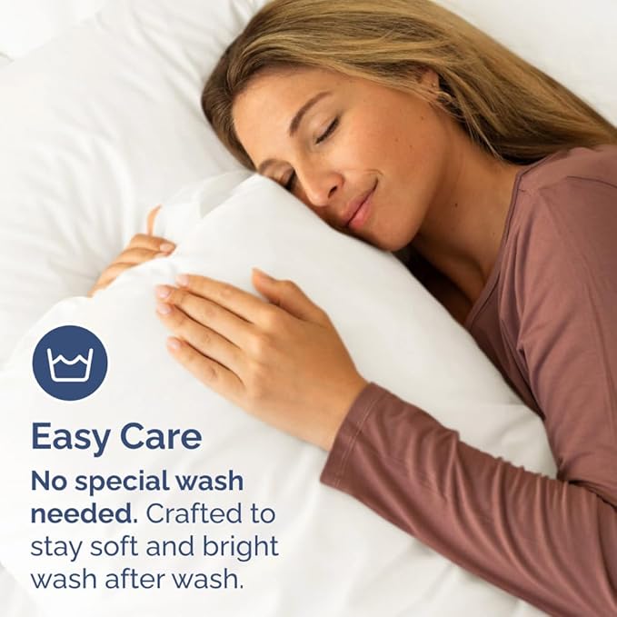 King Pillow Cases Set of 2 - Ultra Soft Hotel Quality Pillowcase Covers - Comfy, Cozy & Wrinkle Free - Shrinkage and Fade Resistant - Machine Washable Pillow Protectors - 2 Piece Set - Antique White