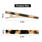Cobahom 6 Pack Leopard Print Tortoise Shell Metal Hair Pins, Duck Teeth Hair Clips for Styling Women's Hair 2.36 Inch