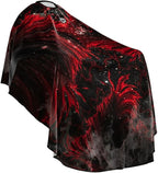 Professional Barber Cape - Hair Cutting Cape with Adjustable Neck Closure, Salon Quality Styling Cape for Hairdressers and Barbers - Red