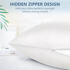 Silk Pillow Cases 2 Pack Queen Size Mulberry Silk Pillowcase Set of 2 for Hair and Skin 30 x 20 Inches 22 Momme Both Side Grade 6A Silk Soft Breathable Cooling with Hidden Zipper, White