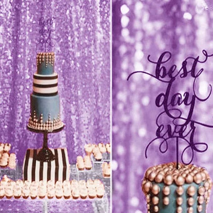 Eternal Beauty Lavender 3mm Sequin Backdrop 10x10 Ft - Image 3