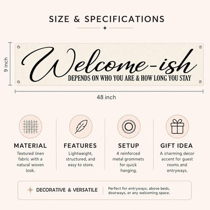 Welcome Decor Banner, Long Wall Banner - Image 6