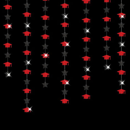Red-Black Graduation-2026 Class Party-Decorations Garland - Image 5