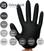 Nitrile Food Safe Disposable Exam Gloves Latex Free Powder Free Non-Sterile Cooking Cleaning 3 Mil