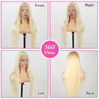 613 13x6 Lace Front Wig 30 Inch Straight 200 Density 613 Wig HD Transparent Lace 613 Wig Blonde Lace Front Wigs Human Hair for Women