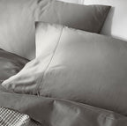 Boll & Branch Signature Hemmed Pillowcase Set - King, Stone - Luxury 100% Organic Cotton - Buttery Soft and Breathable - Softer with Every Wash - 2 Pillowcases Included