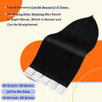 Full Shine Hair Extensions Real Human Hair Tape in 20 Inch Invisible Double Sided Tape in Hair Extensions Color 1B Off Black Seamless Skin Weft Remy Extensions 20PCS 50grams for Party