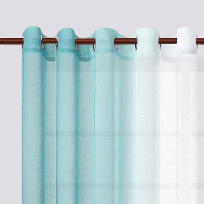 DWCN Ombre Faux Linen Sheer Curtains - Image 5