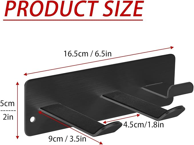 Hair Dryer Holder Wall Mounted 18/8 Stainless Steel Hair Dryer Blow Diffuser Rack Compatible with Dyson Hair Dryer, Space Organizer for Bathroom/Bedroom/Washroom/Barbershop, Self Adhesive(Black)