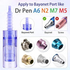 Microneedling Pen Cartridges for Dr Pen A6, Easy-to-Use for Home Use (24 Pin,10PCS)