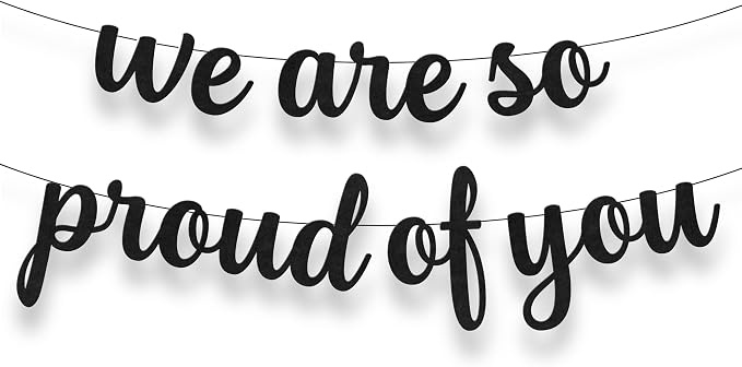 KatchOn Felt We are So Proud of You Banner 8 Feet | No DIY, Congratulations by KatchOn