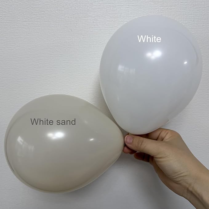 5 inch White Sand Latex Balloons - Image 4