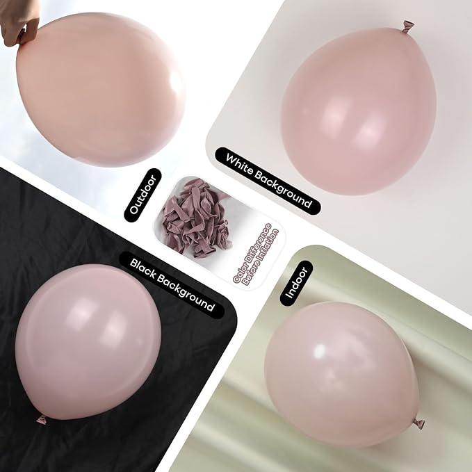 Pastel Pink and White Balloons, 12 Inch 35PCS Light Baby Pink Beige Cream White - Image 3