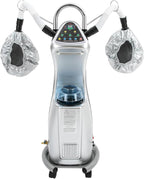 Steamer for Hair Salon,Ozone Micro Mist Hair Steamer, 650W Hair Salon Professional Ozone Hair Steamer Free Standing Color Processor with Dual Caps,Rolling Base for Deep Hair Care Repair, Hair Styling