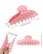 HAIMEIKANG Large Acetate 4 Inch Hair Claw Clip for Women - French Style Hair Claws for Thick Hair with Non-Slip Teeth, Hair Accessories for Updos, Buns & Ponytails