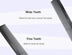 Carbon Fiber Cutting Comb, Professional 8.15” Styling Comb, Hairdressing Comb For All Hair Types, Fine and Wide Tooth Hair Barber Comb