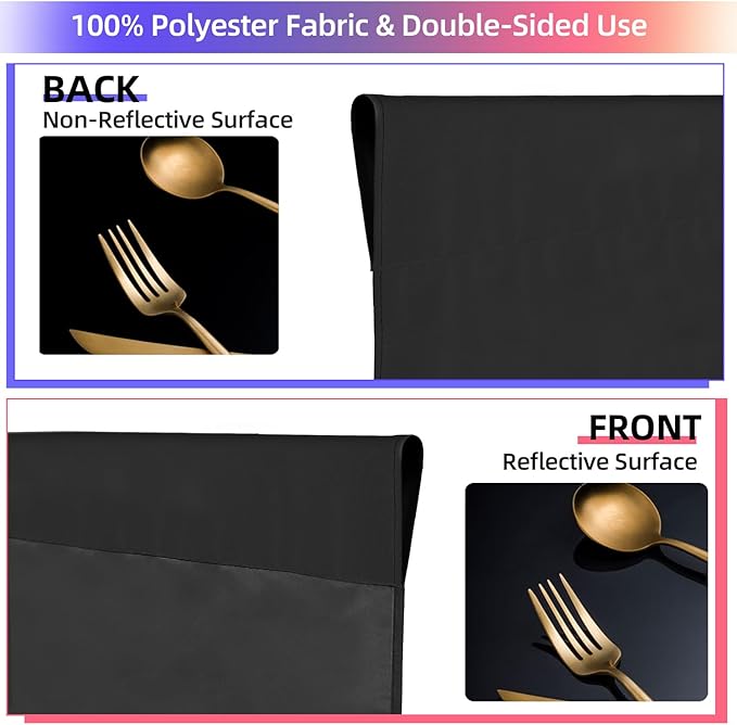 Black Backdrop 10x10ft, Photo Backdrop Curtain - Image 6