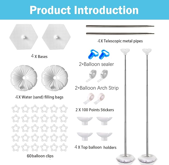 Balloon Column Stand Kit, Metal Telescopic Balloon Stand - Image 4