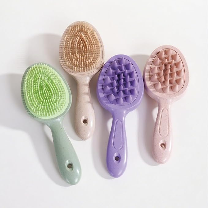 Purple Double-sided Hair Brush, Portable Massage Comb