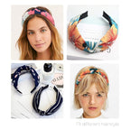 Wide Knotted Headbands for Women - 12 Pack Boho Hair Accessories, Elastic Turban Bandeau for Washing Face