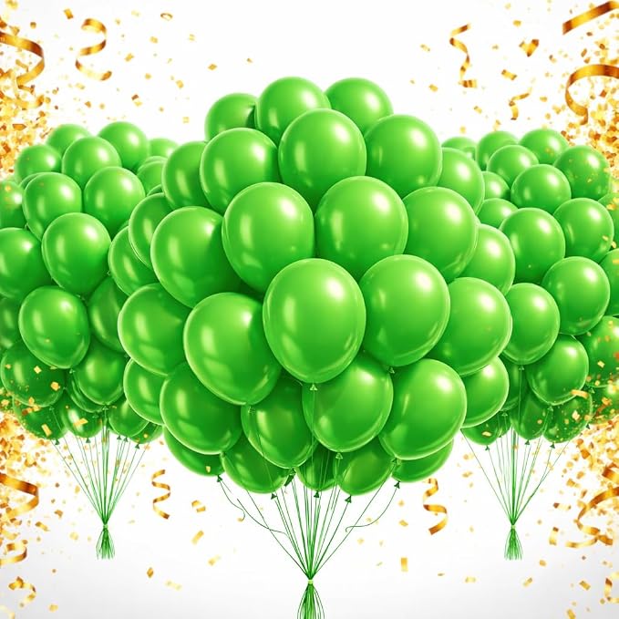 Green Balloons 100 Pack, 12 Inch Latex Party Balloons, Round Helium Light Green by Tamodan+for+better