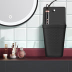 ZAXOP Flat Iron/Curling Iron/Hair Straightene/Hot Hair Tools Holder, Silicone Heat Resistant Mat Pouch Organizer.(Black)