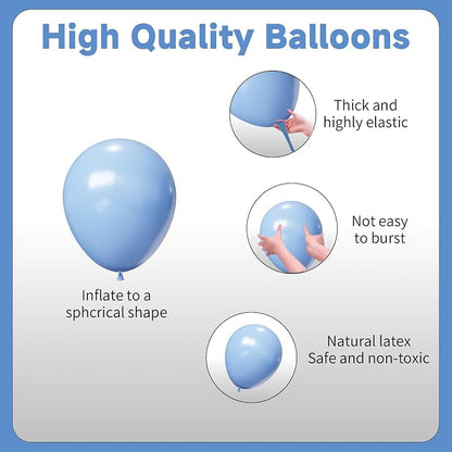 Blue Balloons Arch Kit, Baby Blue Latex Balloons - Image 5