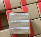 Ginger Rosemary & Rice Water Shampoo Bar Pack 3 - Hair Growth, Thickening, Strengthening, Anti Hair Loss, Volumize & pH Balanced - Sulfate & Silicone Free For All Hair Type
