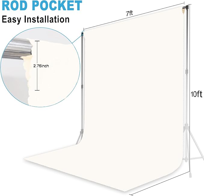 Ivory Photography Backdrop for Photoshoot, 7x10 FT | Versatile Studio Photo - Image 6