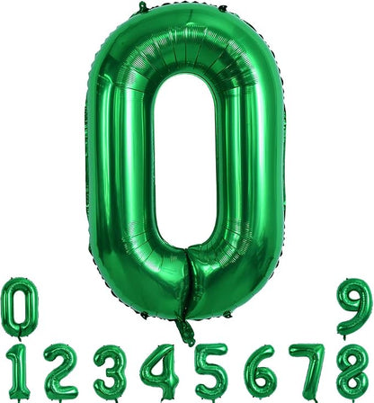 TONIFUL 40 Inch Dark Green Number 0 Balloon Large Foil Birthday Party Decor | by TONIFUL