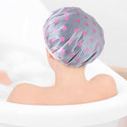Pengxiaomei 6 Pcs Shower Cap, Hair Cap Reusable Waterproof Shower Caps for Women Men Kids
