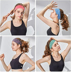 Women's Workout Headbands Non Slip Sport Sweatbands Yoga Hairbands for Travel Fitness Athletic Elastic Moisture Wicking for Girls