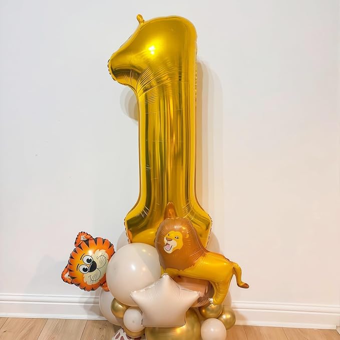 Gold 9 Balloon Number, 40 Inch Number 9 Balloon Large Gold 9 Foil Mylar Helium - Image 2