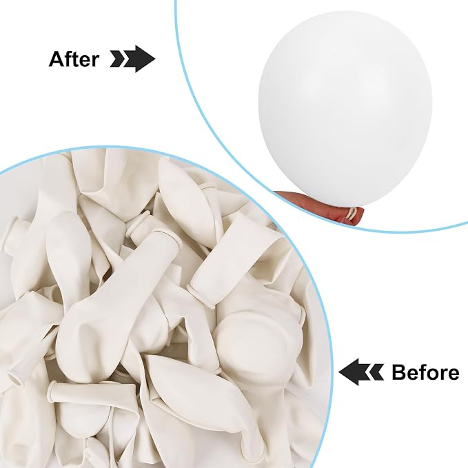 APLANET 150pcs White Balloons Different Sizes 18 12 10 5 Inch, Latex Balloons - Image 5
