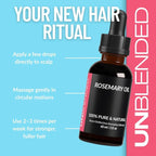 UNBLENDED Rosemary Oil 100% Pure & Natural – For Hair Growth, Scalp Care & Skin – 60ml / 2oz