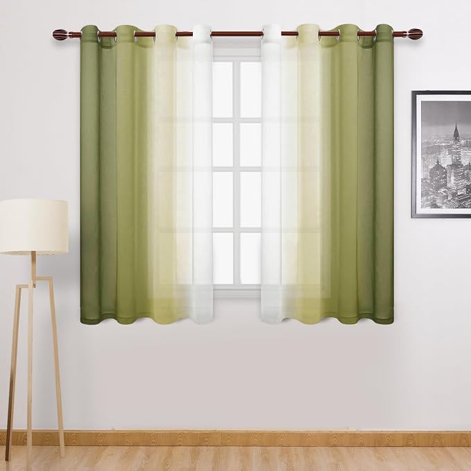DWCN Ombre Short Sheer Curtains by DWCN