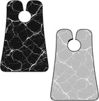 Beard Apron Hair Catcher, Black Marble Texture Shave Bib, Waterproof Non-Stick Shaving Bib, Trimming Grooming Tool for Dad Men Anniversary