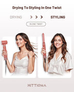 5 in 1 Hot Air Styler & Hair Styler- High-Speed Hair Dryer Brush, Fast Drying Blow Dryer Brush No Heat Damage Multi-Styler Auto Wrap Curlers for Volumizing Curl Straighten Frizz-Free with Travel Bag