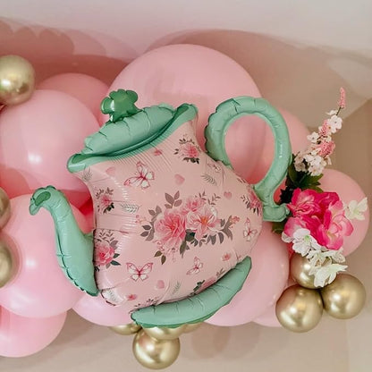Teapot Balloon 4 Pieces Pink Green Teapot Balloons - Image 9