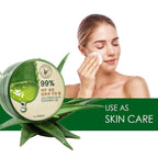 THESAEM Jeju Fresh Aloe Soothing Gel 10.1 fl. oz. - 99% Pure Aloe Vera Leaf Juice from Jeju Island - Multi-Purpose Moisturizing Gel for Face, Body & Hair - Cooling Relief for Irritation & Dry Skin