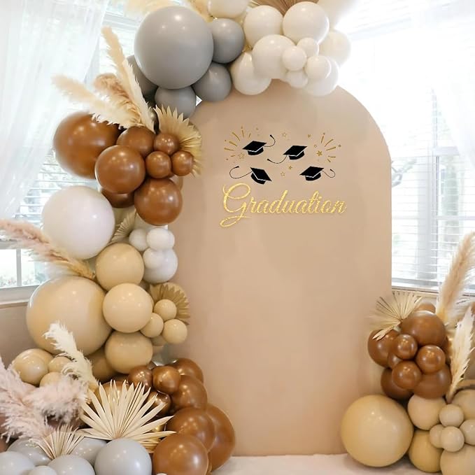 Boho Brown and White Balloon Garland Arch Kit - Image 5
