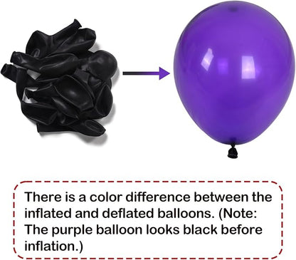 Purple and Gold Balloons, 60 Packs 12 Inch Dark Purple and Gold Confetti - Image 3