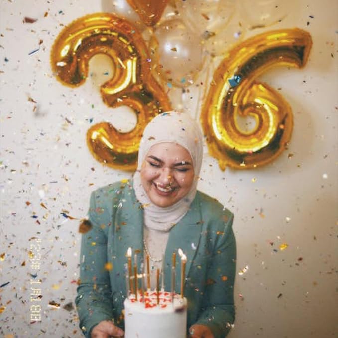 40 inch Gold Number Balloon Giant Foil Helium Balloons Gold Number 6 Balloon - Image 6