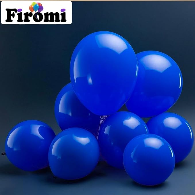 Firomi Small Royal Blue Balloons 5-inch 100 Pack | Helium Shiny Round Blue - Image 3