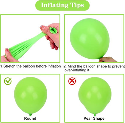 APLANET 150pcs Lime Green Balloons Different Sizes 18 12 10 5 Inch Light Fruit - Image 4