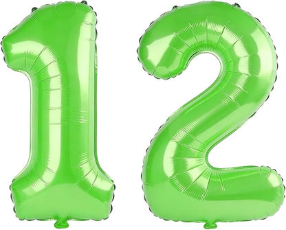 40 Inch Number 12 Balloons for 12th Birthday Party Decorations, 0-100 Fruit by FOBELEC